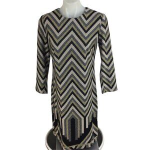 Trina Turk Eastern Luxe Becket Chevron Sheath Dress Womens Size 4